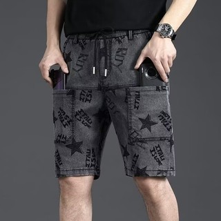 DICHUANGZHE On Time Denim Quần Short In Hình Thẳng Bảo Hộ Lao Động Quần Thường Ngày