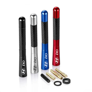Đa Năng 12cm Hyundai I10 Ăng Ten Ô Tô Sợi Carbon Radio FM Antena Đen Bộ Cho I10 PA IA BA AC3 AI3 2019-UP