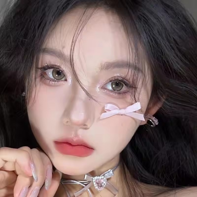 Trang trí trang sức trang điểm mặt lễ hội âm nhạc - Miếng dán mặt nơ & kim cương giả 3D ngọt ngào - Hình xăm tạm thời lấp lánh