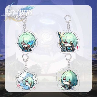 Anaxagoras Móc khóa Anime móc chìa khóa nam thanh ray ngôi sao honkai cho Nữ Móc Khóa Acrylic hình kawaii sáng tạo thời