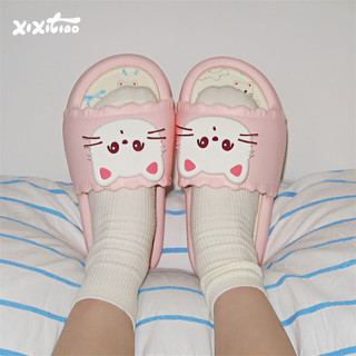 XIXITIAO Dép Nữ Thoải Mái Đế Mềm Nhà Mùa Hè Dễ Thương Kitty A3802hdjxm