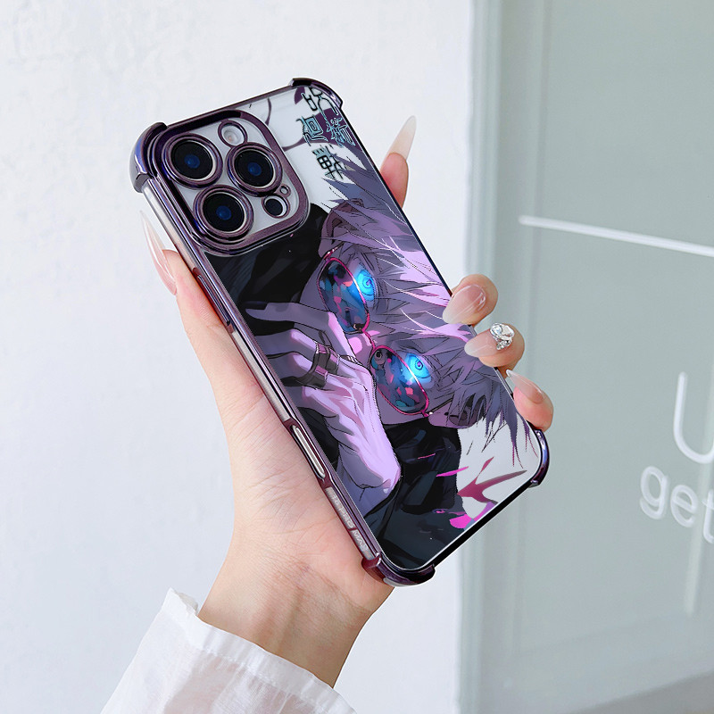 Ốp Lưng Anime Jujutsu Kaisen Gojo Satoru Cho Xiaomi Redmi Note 14 Pro 5G 12 4G 10 11 12 13 14 Pro Plus 10S 11S 14C 13 12 13C 12C Vỏ Mạ Túi Khí Chống Sốc