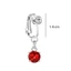 Nhẫn Bụng Không Xuyên JVSUB, Nhẫn Bụng Giả Dài Rốn Dangling, Thiết Kế Hình Trái Tim Giả Kẹp Trên Nút Bụng Trang Sức Cơ Thể