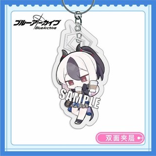 Blue Archive LAWSON Anime KeyChain Onikata Kayoko Shirasu Azusa Men Key Chain for Women Fashion Fi