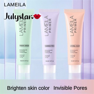 Kem dưỡng ẩm LAMEILA Isolation Cream dưỡng ẩm làm đều màu da sữa cô lập nhẹ dễ thoa trang điểm mắt trang điểm mắt dưỡng ẩm da sáng ღ Pink Girl Bling Makeup Look