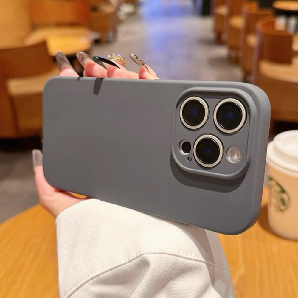 Ốp điện thoại bảo vệ ống kính chính xác màu xám Carbon cho iPhone 17 Pro Max 16 Plus 15 14 13 12 11 Pro Max Vỏ chống sốc