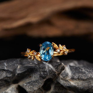 Nhẫn Bạc Nữ S925 Bạc Có Thể Điều Chỉnh Nhẫn Tự Nhiên Topaz Garnet Ametrine Olivine Lá Màu Đá Quý Nhẫn Vòng Chỉ Tay Ngũ Sắc