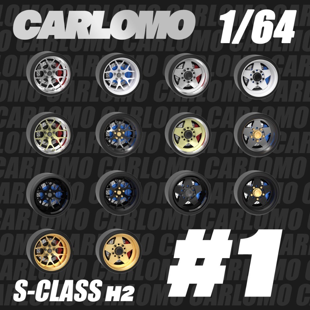 CARLOMO Alloy 1/64 Wheels S-Class S03A - S03F - Premium Wheels W/ Caliper Brakes - Foto 5