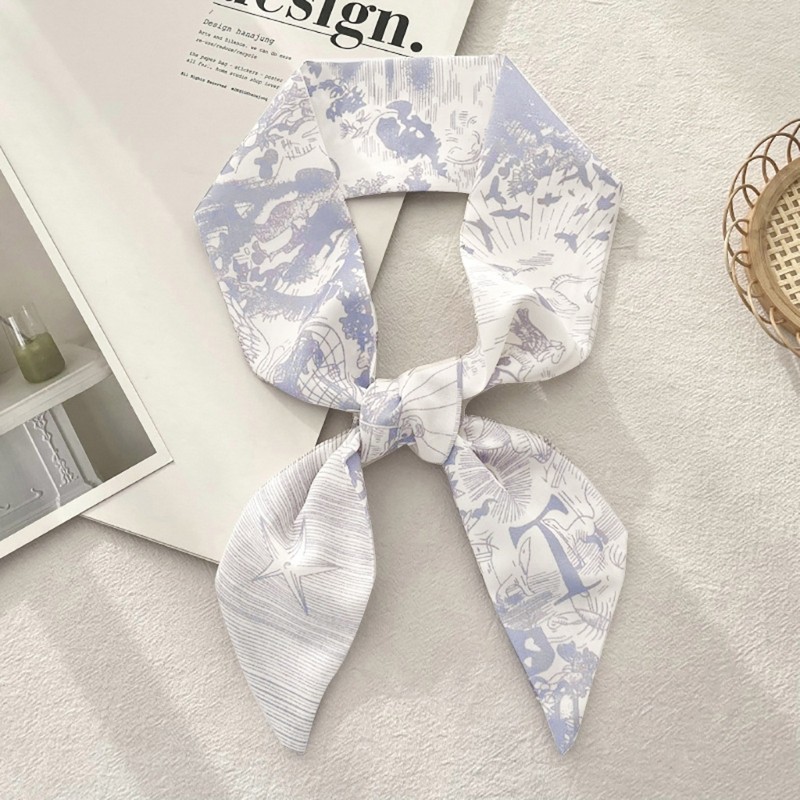 Khăn Satin kiểu Pháp dài, Bandana, Hairband
