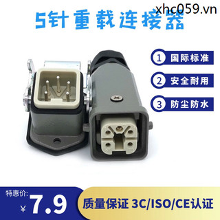 Ha-004 Phân đoạn một điểm Hệ thống kiểm soát nhiệt độ kênh dòng chảy nóng 5 chân Nam Nữ Đầu ổ cắm hàng không 5 lõi Hea