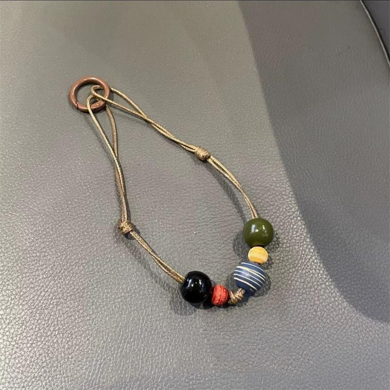 Ngôi Sao Gỗ Điện Thoại Di Động Retro Dây Thiết Kế Tay Đính Hạt Giá Trị Cao Dây Chuyền Điện Thoại Di Động