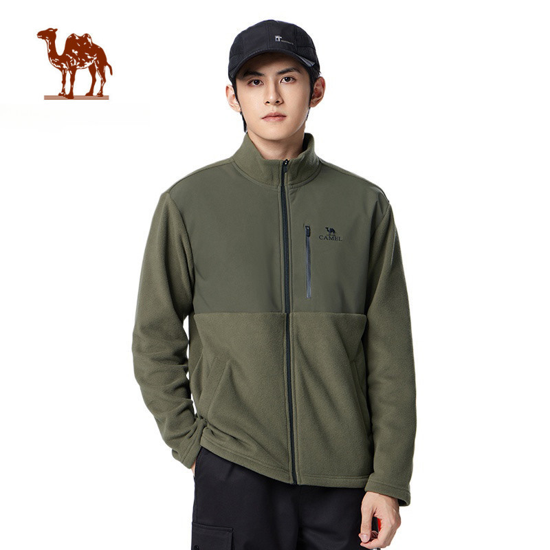 Ảnh Áo khoác lông cừu nam CAMEL CROWN Áo khoác lông cừu cực ấm áp chống gió 1