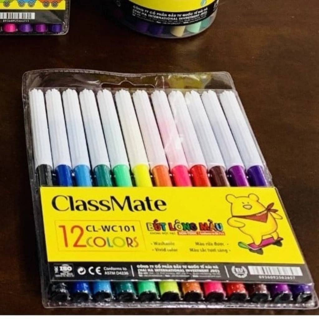 Bút lông dạ 12 màu Classmate CL-WC101.