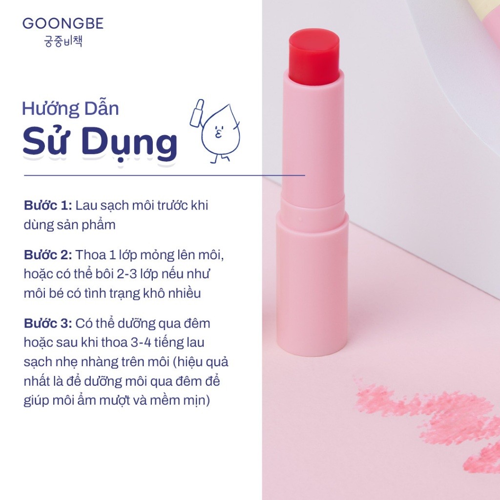 Ảnh Son Dưỡng Làm Mềm Môi GOONGBE Kids Mild Lip Balm 3g 3
