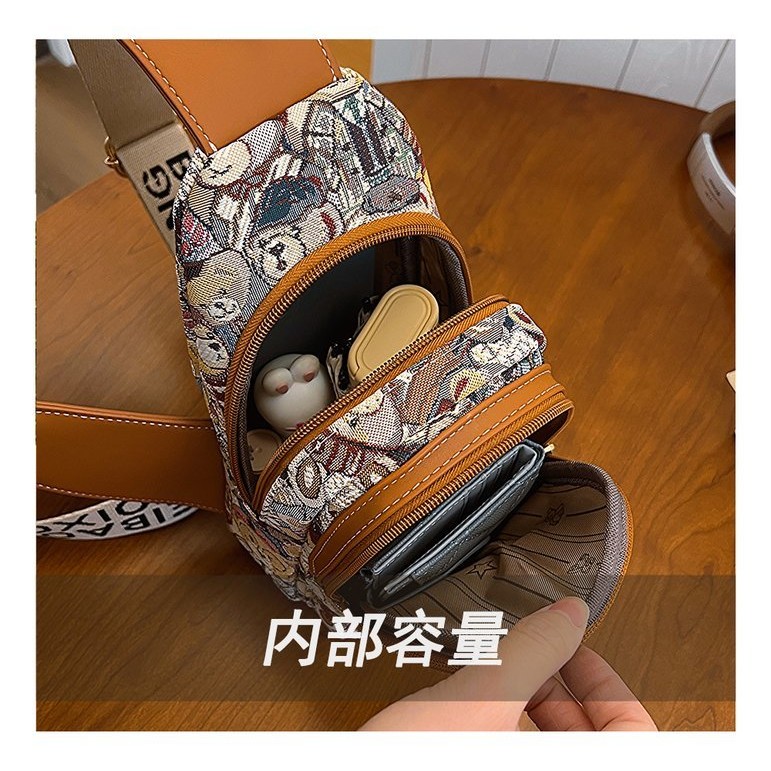 Phong Cách Mới Nữ Túi Ngực Túi Gấu Ngực Túi Nữ Phong Cách Mới Cao Cấp Thương Hiệu Thời Trang Phù Hợp Với Thêu Mỹ Đi Chơi Mes