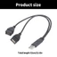 Btsg Nam USB Sang Đôi USB Nữ Y Bộ Chia Cáp Dây 480Mbps Tốc Độ Dữ Liệu