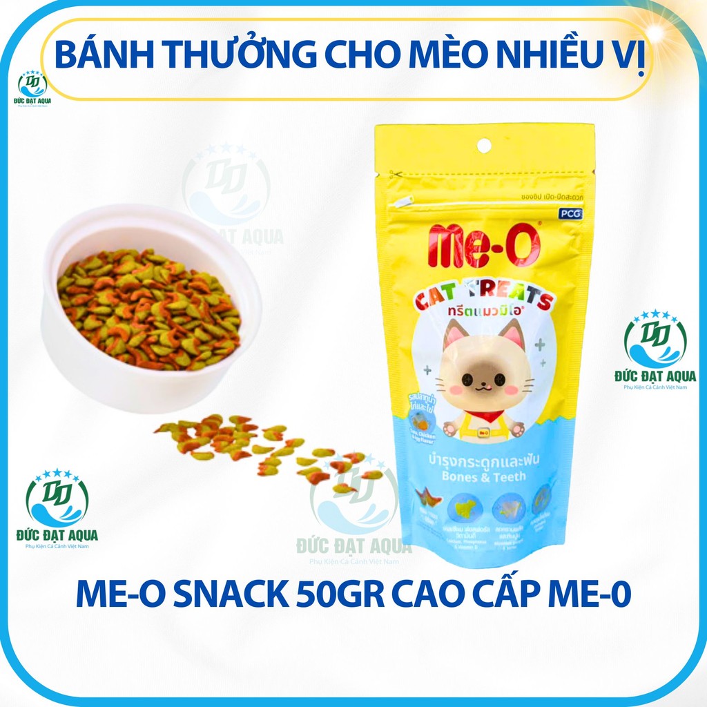 Bánh Thưởng Cho Mèo Nhiều Vị - Me-O Snack 50gr Hương vị thơm ngon & giòn tan.- Cải thiện thị giác 5