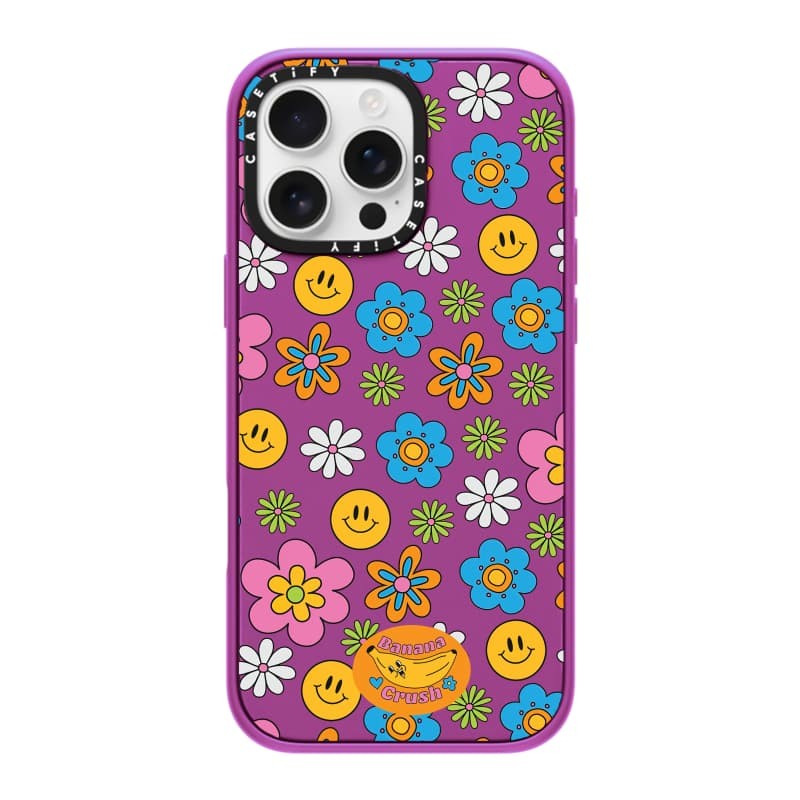 CASETiFY X Smile Case Matte Black Matte Purple Matte RosePink Clear Hard Case Impact Case cho Apple IPhone 13 14 15 16 Pro Max có hộp