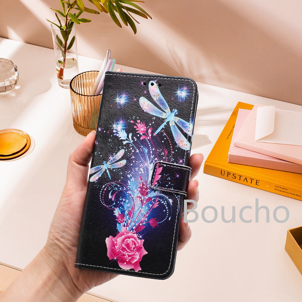 Dành Cho OPPO A3 A3X A5 Pro A18 A38 A40 A40M A58 A59 A60 A78 A79 A80 K12X 4G 5G Flip Cover Ví Da PU Vỏ Điện Thoại Di Động