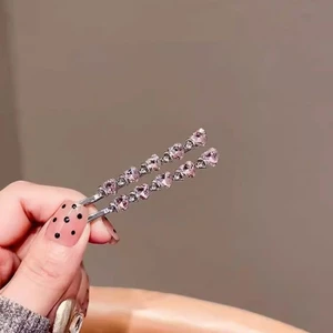 MAUROPOLI [Sẵn Sàng] Kẹp Trái Tim Tình Yêu Kim Cương Giả Tinh Tế Nữ Phong Cách Mới Nổ Kẹp Tóc Bên Bị Vỡ Thời Trang Phù Hợp Với Kẹp Tóc Độc Đáo