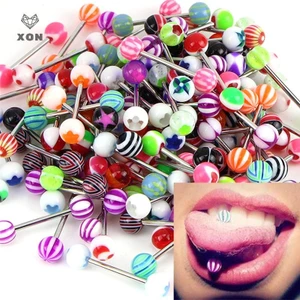 XON Sẻ 20/50/100 khuyên xỏ lưỡi bằng thép không gỉ chất lượng cao