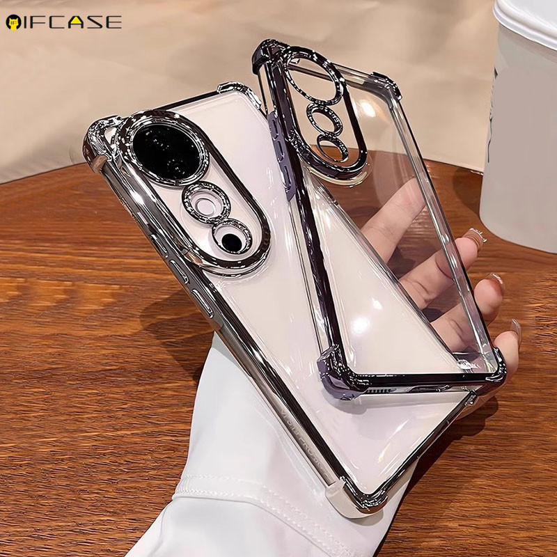 Dành Cho Xiaomi 15T 15 14 14T Civi 3 4 Pro Ultra Ốp lưng Bốn Góc Túi Khí Chống Rơi Mạ Chống Sốc Kinh Doanh Sang Trọng Đơn Giản Trong Suốt Vỏ Mềm Ốp Lưng