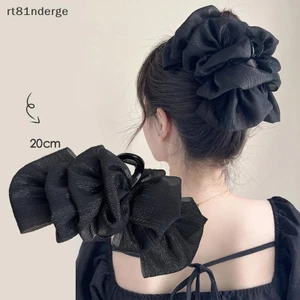 Ge Thời Trang Tuyn Nơ Lớn Đám Mây Lấy Kẹp Thanh Lịch Retro Nữ Lưới Sợi Đuôi Ngựa Bím Vuốt Kẹp Phụ Kiện Tóc Quà Tặng Mũ Đội Đầu n