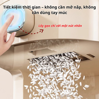 Thùng Đựng Gạo Bunnies House – Hộp Gạo Thông Minh 5kg 10kg, Lấy Gạo Một Chạm, Chống Mối Mọt
