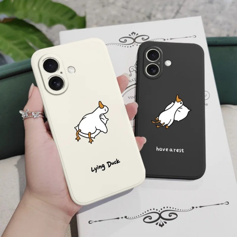 Ốp Điện Thoại Silicon Mềm Chống Sốc Cho Realme 14 14x C75 C75x GT Neo 6 SE GT6 C63 C61 13 14 Pro + Vỏ Vịt Hoạt Hình