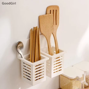 Nhà Bếp Nhựa Đũa Treo Tường Dao Kéo Giỏ Thoát Nước Hộp Bảo Quản Nhà Bếp Bộ Đồ Ăn Muỗng Thoát Nước VN