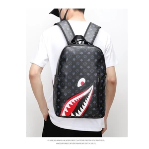 Ba lô cá mập mới bape, ba lô sinh viên graffiti độc đáo, ba lô thời trang unisex YODR