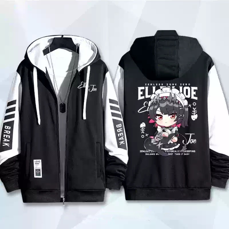 GC12 Zenless Zone Zero Ellen Joe anime Dây Kéo Áo Khoác Áo Unisex Top GC12