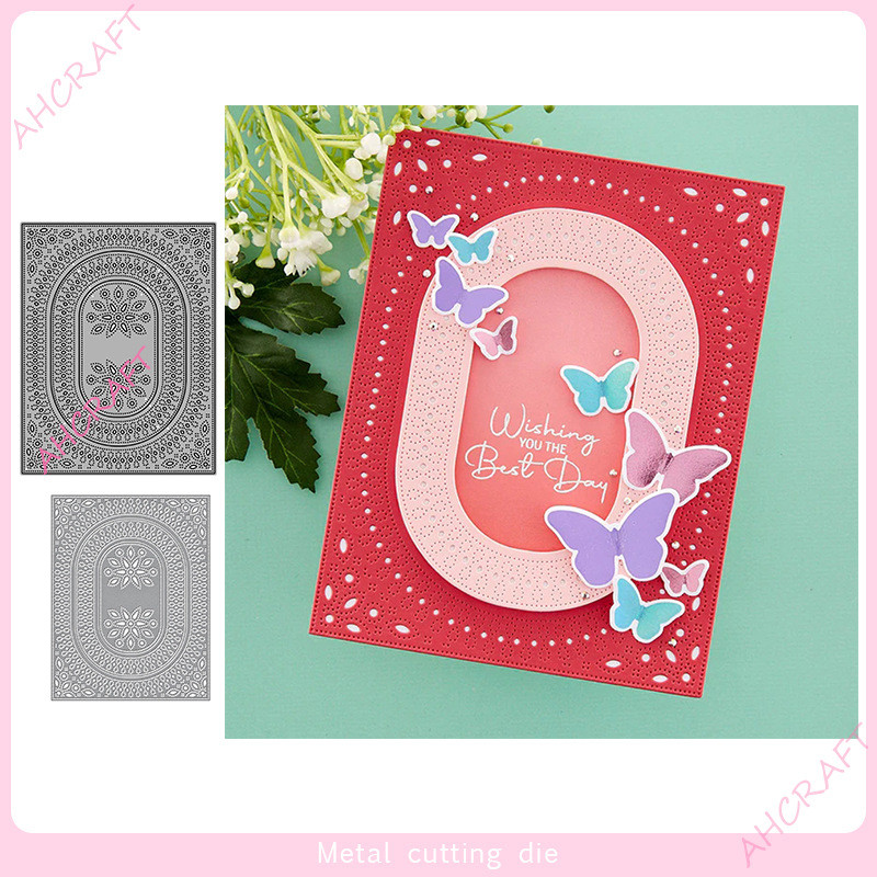 Thép Carbon Cắt Khuôn Sổ Lưu Niệm Cắt Kim Loại Chết Dập Nổi Khắc Mẫu DIY Album Ảnh Sổ Tay Trang Trí Dụng Cụ