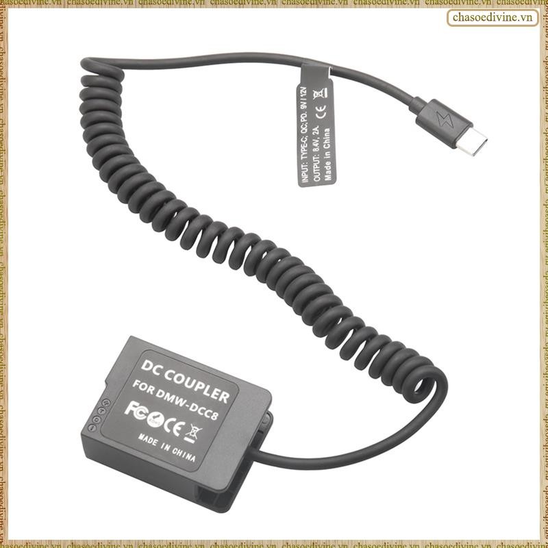 [K O G X] Pin giả DMW-BLC12 DMW-DCC8 PD Bộ phận thay thế khớp nối USB-C Phụ kiện cho GX8 FZ1000 FZ300 FZ200 G6 G7 G80 G81 G85 G95 G99 FZ2000