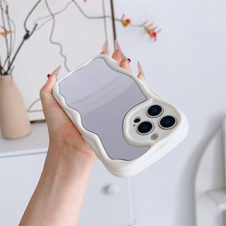 Ốp Gương Họa Tiết Kem Cho IPHONE 16 16E 15 14 14 13 12 11 PRO MAX X XS XR XSMAX 7 8 6 6S 5 5S 12MINI 13 MINI + Plus SE 2020 / 2022 Vỏ NYJM