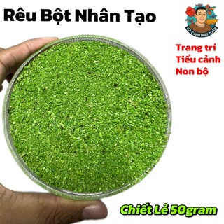 Gói 50gram Bột Rêu Nhân Tạo Trang Trí Tiểu Cảnh, Non Bộ, Bể Cá Cảnh Như Thật