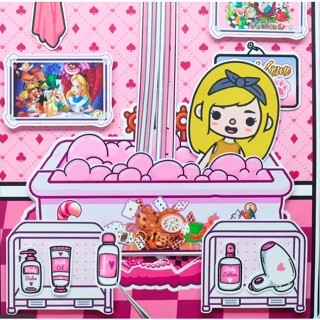 Búp bê giấy nàng công chúa Alice  ở xứ sở kẹo ngọt đồ chơi thủ công toca boca