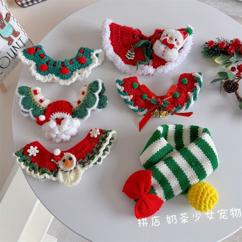 Thú Cưng Giáng Sinh Nai Sừng Tấm Trang Trí Cổ Mèo Khăn Cho Chó Mũ