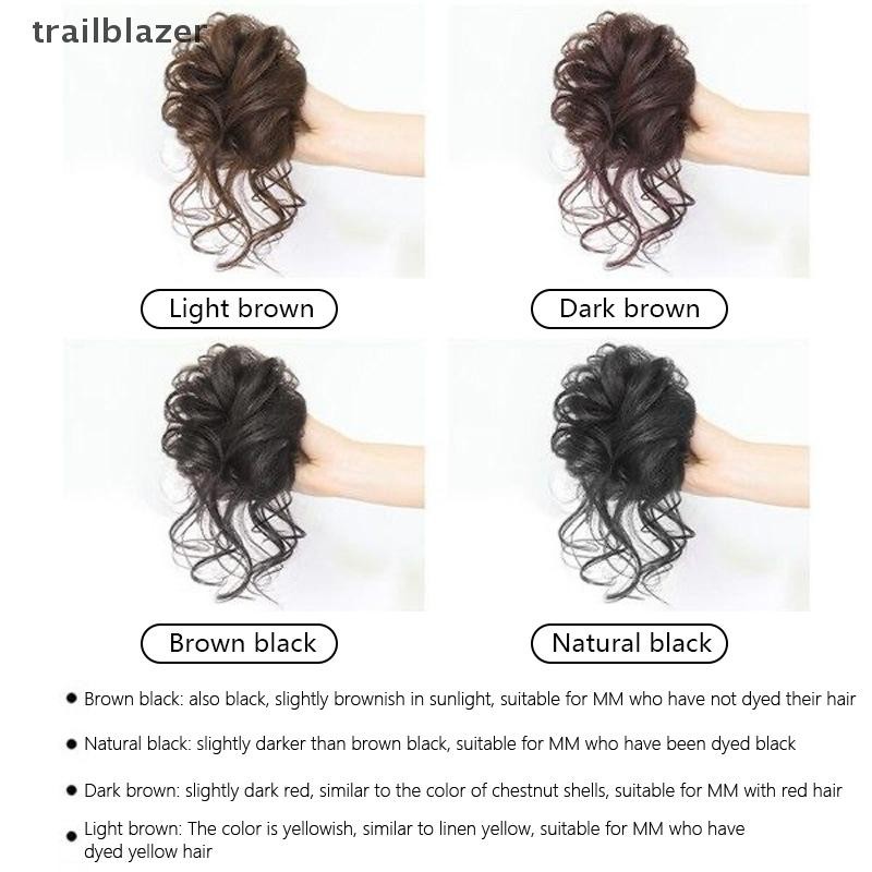Trailblazer Tổng Hợp Xoăn Bun Lộn Xộn Móng Vuốt Chignon Kẹp Tóc Co Giãn Scrunchies Hairpieces Donut Updo Tóc Miếng Dành Cho Nữ Mới