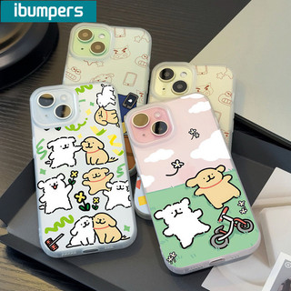 ibumpers Ốp Lưng IPhone Cặp Đôi Dễ Thương Họa Tiết Chó Anime Ốp Điện Thoại Trong Suốt Nhám Mờ TPU Mỏng Chống Sốc Chống Bẩn Cho IPhone 16 15 14 12 13 11 Pro Max IP 7 8 Plus X XS XR