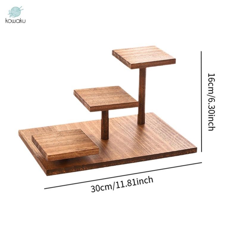 Giá đỡ bánh gỗ Giá đỡ món tráng miệng Nhẹ đa năng bậc thang đứng bậc