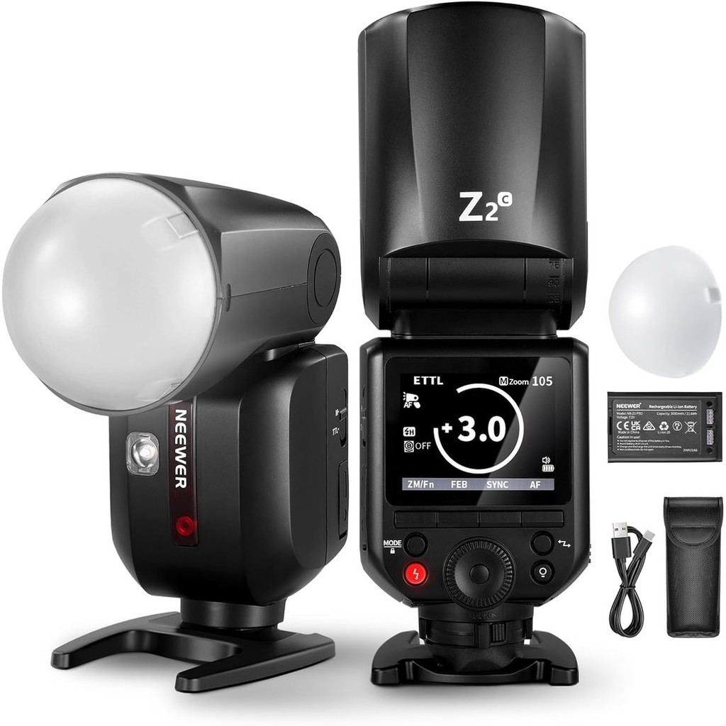 Neewer Z2-C TTL Đầu Tròn Flash Speedlite Cho Canon Có Bộ Khuếch Tán ...