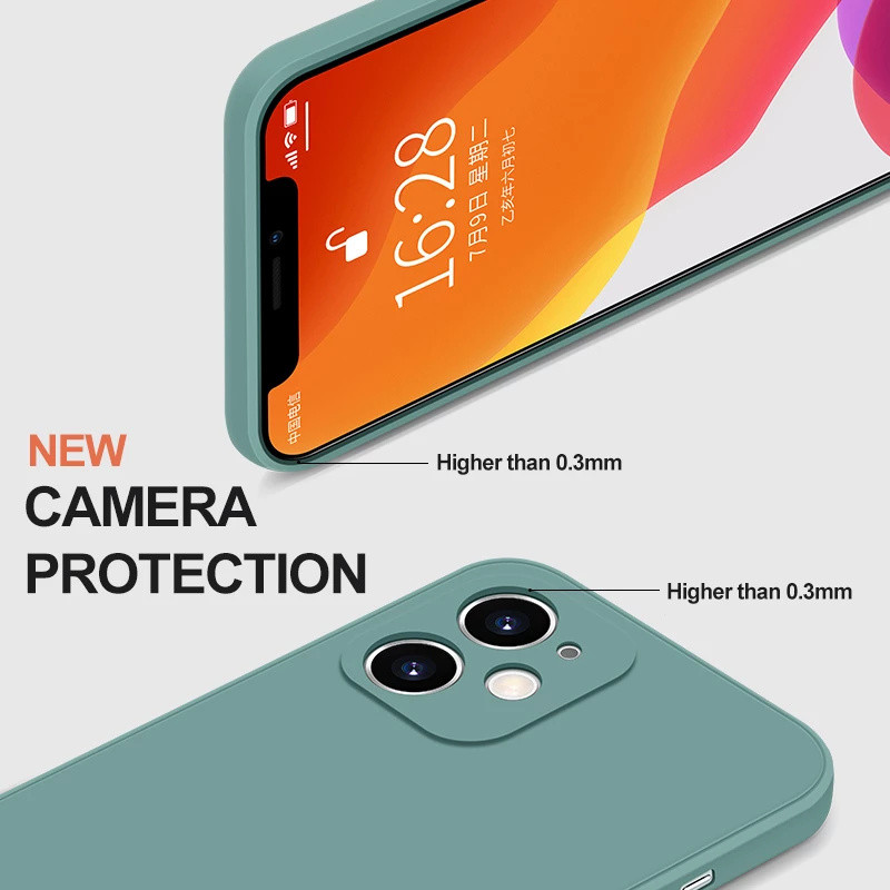 Ốp lưng silicon mềm TPU chống trầy xước, chống sốc cho iPhone 12/12 Pro/12 Pro Max/12 Mini