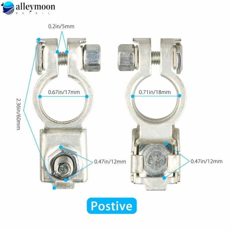 【LEYM】Battery terminal Top-Post 2pcs Battery Terminal Clamp Accessory Useful
