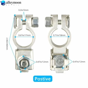 【LEYM】Battery terminal Top-Post 2pcs Battery Terminal Clamp Accessory Useful