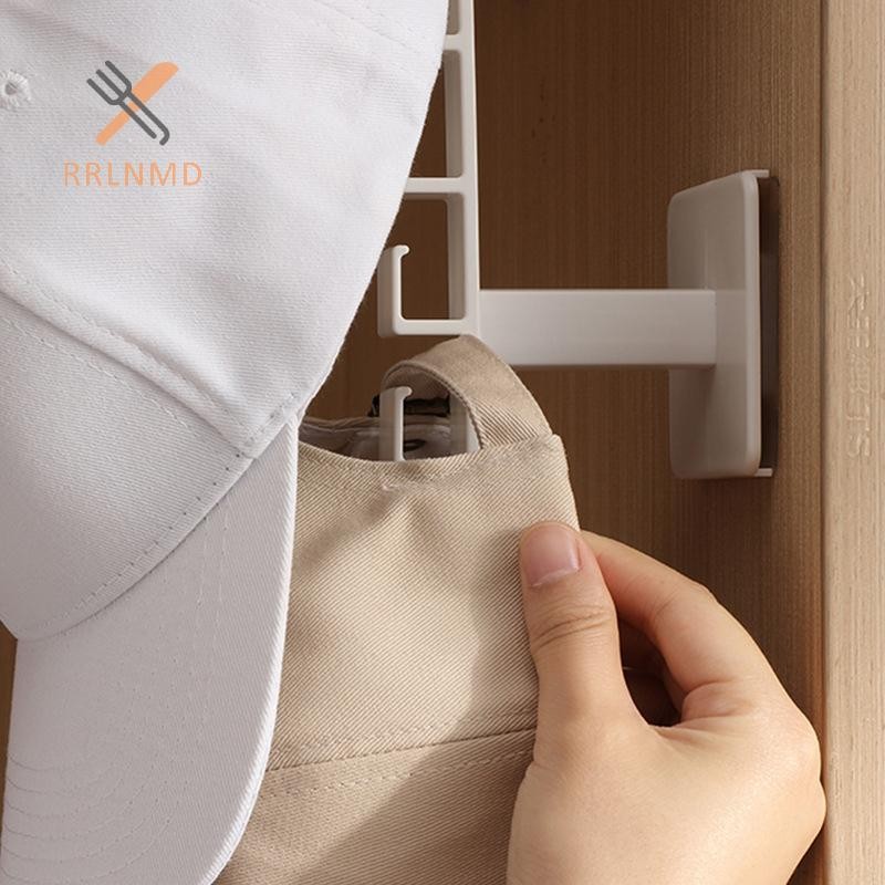 RRLNMD 6 Móc Mũ Giá Đỡ Mũ Móc Treo Hình Chữ L Bóng Chày Giá Để Đồ al Treo Tường Mũ Thắt Lưng Tổ Chức Móc MỚI