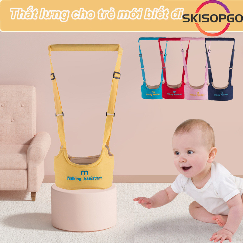 【SKISOPGO】Đai đi bộ cho bé Đai lưới an toàn Mềm mại và thoải mái 6 tháng đến 4 năm  Đai tập cho bé