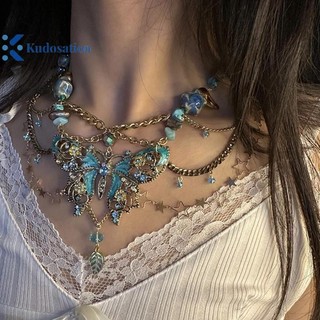 Kudosation Dainty Mặt Dây Chuyền Multiayer Eo Dây Chuyền Vòng Cổ Thanh Lịch Cơ Thể Đảng Trang Sức Quà Tặng