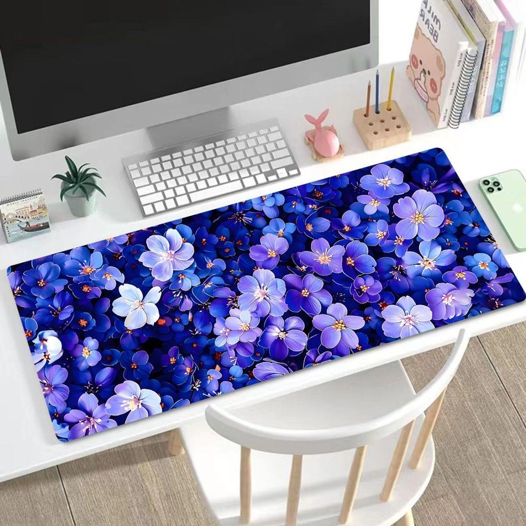 Miếng Lót Chuột Mở Rộng Hoa Hồng Lãng Mạn Hoa Đẹp Văn Phòng Cực Lớn Dày Bàn Phím Máy Tính Để Bàn Thảm Cao Su Cho Người Lớn Trang Trí Bàn