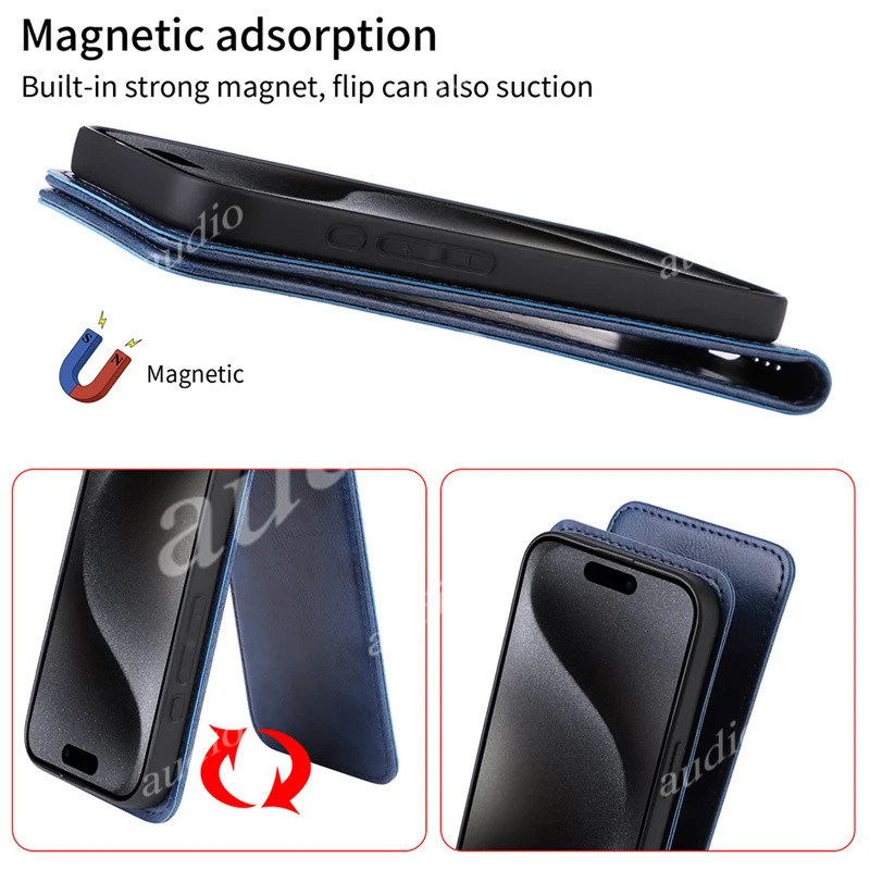 Nubia Air 5G Lật Lên Xuống Kinh Doanh Da Ốp lưng ZTE Nubia Air NubiaAir 5G 2025 Vỏ Thẻ Ví Giá Đỡ Ốp Lưng Cho ZTE nubia Air 5G